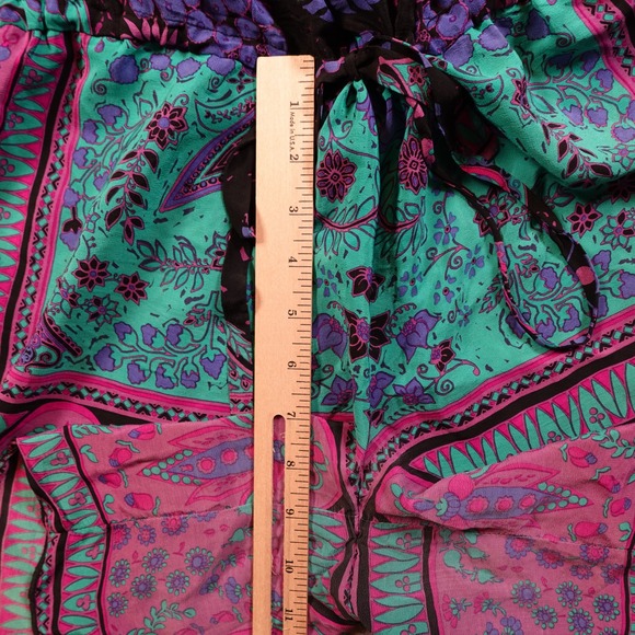 Anna Sui Romper Womens Small Silk Sleeveless Purple Floral Paisley Print - Picture 4 of 9
